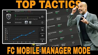 FC Mobile Manager Mode Tactics Revealed WORKING [upl. by Akim]