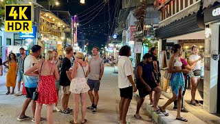 🇵🇭 4K  Night Street Scenes in El Nido Palawan  The Best Nightlife Area in the Island [upl. by Ramon]