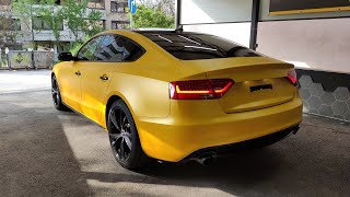 Audi A5 Hexis Florida Yellow wrap  Stikerana Studio [upl. by Barron111]