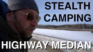 Stealth Camping In Highway Median [upl. by Milson]