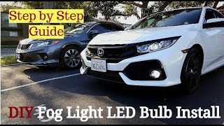 DIY 2016  2021 Honda Civic Fog Light LED Bulb Replacement [upl. by Tyra158]