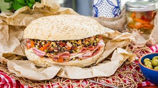 New Orleans Muffaletta Sandwich  Home amp Family [upl. by Phenica531]