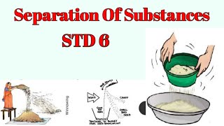 Separation Of Substances Class 6Handpicking Sieving Threshing Winnowing and Magnetic Separation [upl. by Wera]