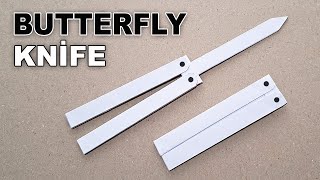 DIY  A4 KAĞITTAN KELEBEK BIÇAK NASIL YAPILIR   Butterfly Knife [upl. by Belen]