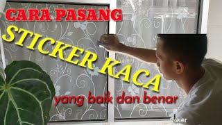 CARA MEMASANG STICKER KACA JENDELA 2020 [upl. by Yslehc]