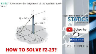 F223 hibbeler statics chapter 2  hibbeler  hibbeler statics [upl. by Yhcir]