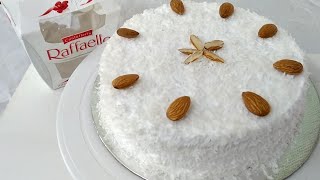 റാഫെല്ലോ കേക്ക്  Raffaello Cake  Almond Coconut Cake  rcp171 [upl. by Eceinwahs]