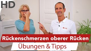 Rückenschmerzen im oberen Rücken Übungen  Rückenübungen bei Schmerzen im oberen Rücken [upl. by Spanos96]