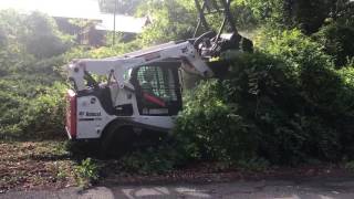 Clearing Overgrowth For Homeowner Using Forestry Mulcher [upl. by Anerroc]