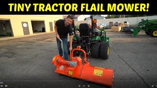 OFFSET FLAIL MOWERS FOR TINY TRACTORS 👨‍🌾🚜👩‍🌾 [upl. by Teragramyram]