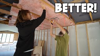 Were So Close to Finishing the New Ceiling  Salvaged mobile Home Rebuild [upl. by Ssepmet691]