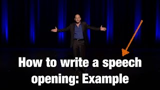 How to write a speech opening Example [upl. by Rudolph771]