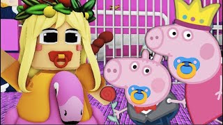 Baby Princess Peppa Pig ESCAPE PRINCESS BARRYS BABY PRISON RUN in Roblox [upl. by Olivette492]