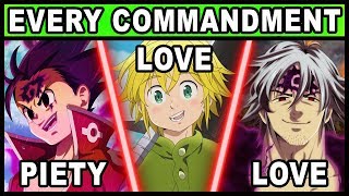 Every Characters Commandment Explained Seven Deadly Sins  Nanatsu no Taizai [upl. by Ailee221]