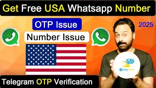 Get free usa number for Whatsapp  how to check available number  make unlimited whatsapp account [upl. by Redna]