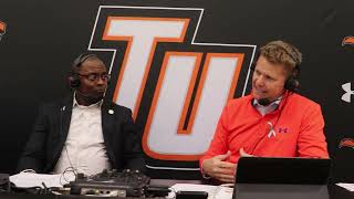 Brian Stayton Postgame with Head Coach JT Burton after Tusculum Mens Basketball takes down Anderson [upl. by Hsirrehc441]