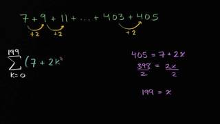 Writing arithmetic series in sigma notation [upl. by Boice]