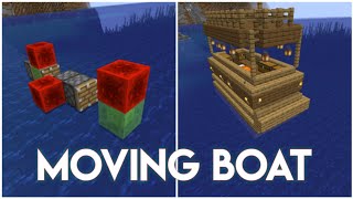 How to make a moving ship in Minecraft  How to make a working boat in Minecraft  in English [upl. by Clement838]