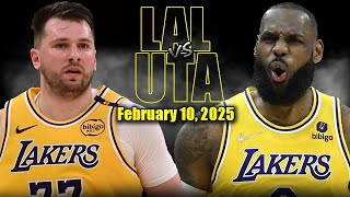 Los Angeles Lakers vs Utah Jazz Full Game Highlights  February 10 2025  NBA Regular Season [upl. by Ellita]