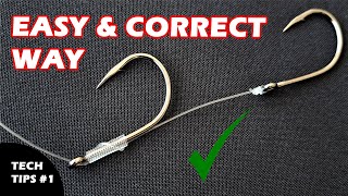 TWIN HOOK SNELL RIG  easy and right way  live and dead baits [upl. by Amsirak]