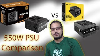 GIGABYTE GPP550B vs CORSAIR CV550  Power Supply Unit PSU Comparison [upl. by Mauri]