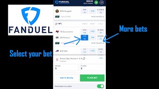 How to place a bet on FanDuel Sports Book App  2021 [upl. by Ahtivak801]