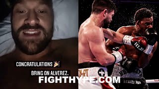 “BRING ON ALVAREZ”  TYSON FURY REACTS TO JOHN RYDER BEATING DANIEL JACOBS CALLS OUT CANELO FOR HIM [upl. by Launce969]