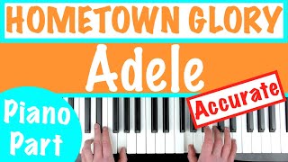 How to play HOMETOWN GLORY  Adele Piano Chords Accompaniment Tutorial [upl. by Ronda]