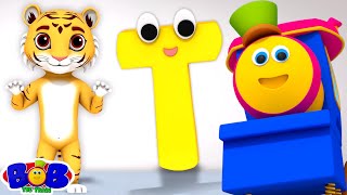 Letter T Song Alphabet Letters Sounds amp Nursery Rhymes with Bob The Train [upl. by Salena600]