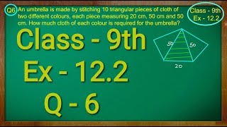 Class  9th Maths Ex  122 Q  6  Herons Formula Solution CBSE NCERT [upl. by Levenson]