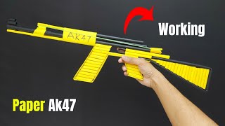 Powerful Paper AK47 Gun That Shoots Paper Bullets  How To Make a Paper AK47 Gun  Easy Paper Gun [upl. by Betthezul]