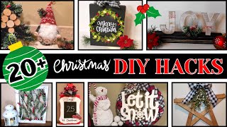 20 Quick amp Easy Christmas DIY Hacks  Christmas Decor on a Budget [upl. by Subocaj]