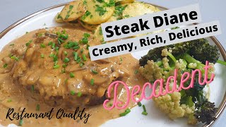 Steak Diane  Creamy Rich amp Deep  How To Make Restaurant Quality Recipe [upl. by Oneg]