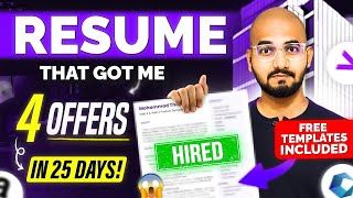 ATS Friendly Resume that got me 4 offers in 25 Days🤯  Complete Resume Guide  in Tamil  Thoufiq M [upl. by Timmi]