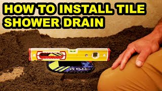 FLO FX SHOWER DRAIN ON ACTUAL JOB  TUTORIAL [upl. by Bocock]