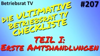 Die ultimative Betriebsrat TV Checkliste Teil 1  Erste Amtshandlungen [upl. by Teresita]