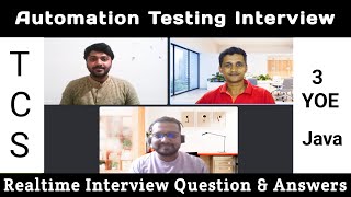 Manual amp Automation Testing Interview  3 to 4 Years Automation Testing Interview Questions [upl. by Ahter]