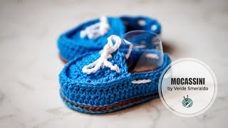 TUTORIAL MOCASSINO NEONATO 🎈  Come fare delle scarpine mocassino 03 mesi alluncinetto [upl. by Candida]