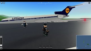 135 Roblox  Landing gear failure roleplay PTFS With REALDinduNuffinJr2 Boeing 727 [upl. by Ebarta749]