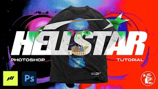 How to Design Shirts Like HELLSTAR  Photoshop Streetwear Tutorial 2023 [upl. by Caye]