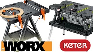 Worx Pegasus VS Keter Folding Work Table  Review and Demo 🔨🔨🔨 [upl. by Ramed496]