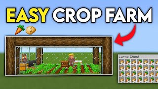 EASY AUTOMATIC CROP FARM 120  Minecraft Bedrock Edition Tutorial [upl. by Attaynek]