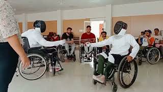 Wheelchair Fencing  Sports  Spinal Cord Injury c5c6  Quadriplegic [upl. by Neyr]