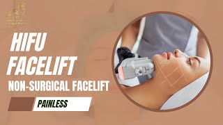 Painless facelift  HIFU  skin tightening  Aesthetic treatment  viral skintreatment facelift [upl. by Elysee]