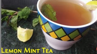 mint lemon tea recipe  easy lemon mint tea  pudina nimbu chai [upl. by Cherilyn]