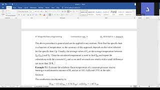 Combustion Lec5 Adiabatic Flame Temperature [upl. by Kirshbaum]