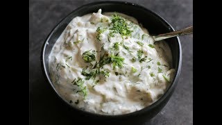 Andrew Zimmern Cooks Tzatziki Sauce [upl. by Alane447]