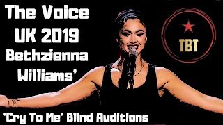 Bethzienna Williams Cry To Me  Blind Auditions  The Voice UK 2019 [upl. by Christianity386]