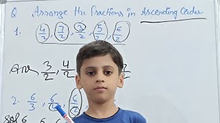 How to arrange fractions in ascending orderarrange the following fraction in ascending order भिन्न [upl. by Devi]