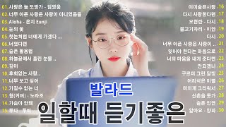 일할때 듣기좋은 발라드 광고없음 🌹 TOP 100 베스트 발라드 모음 양파 🎶 지친 마음을 위로하는 노래 김필양파 이승기왁스김범수소울스타원티드숙희린민경훈문명진 [upl. by Lieno]